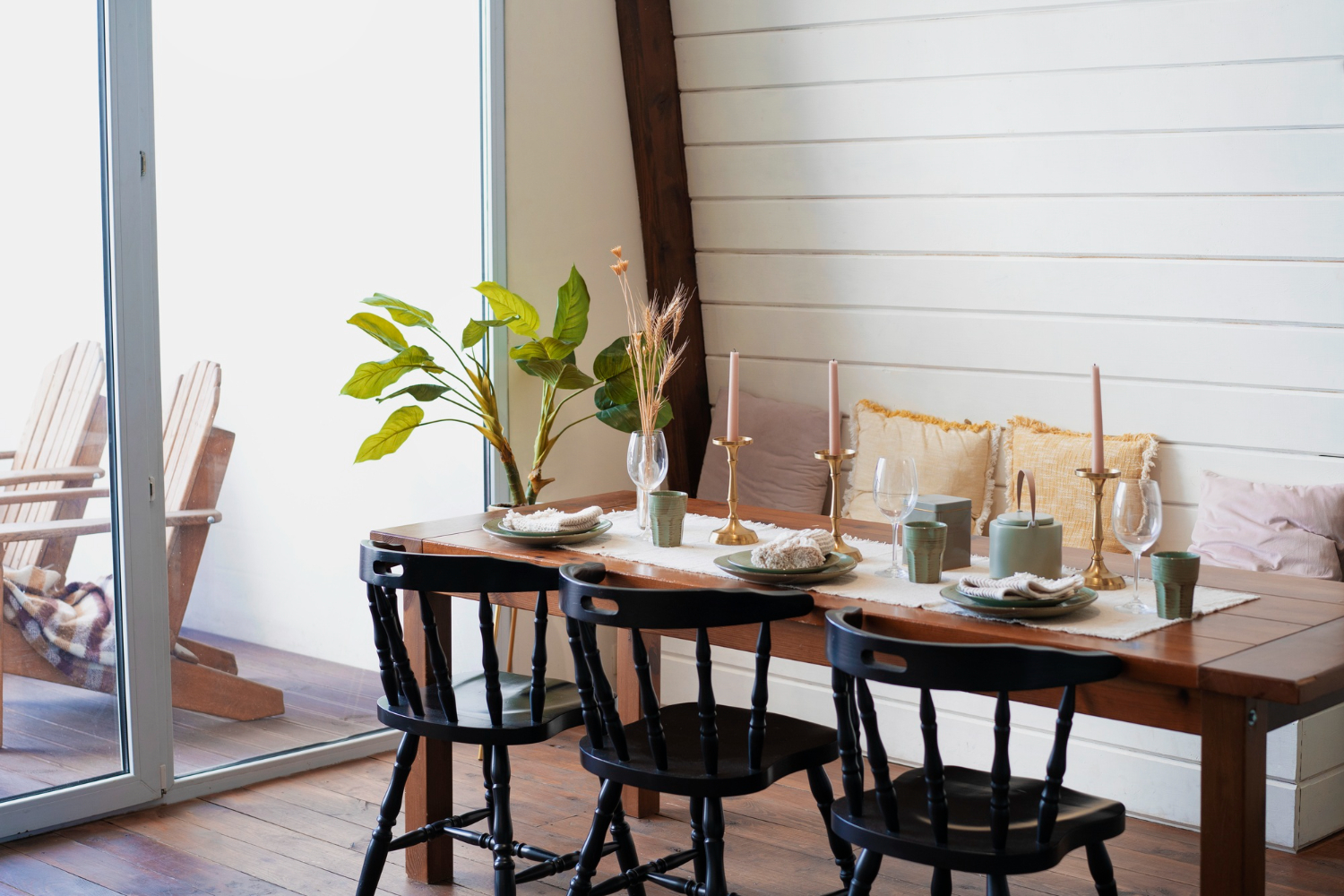 Dining table background for zoom calls<br />